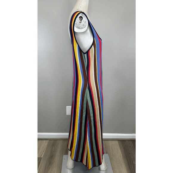 STAUD Katie Market Stripe Midi-Dress Size XL $295 - Picture 7 of 12